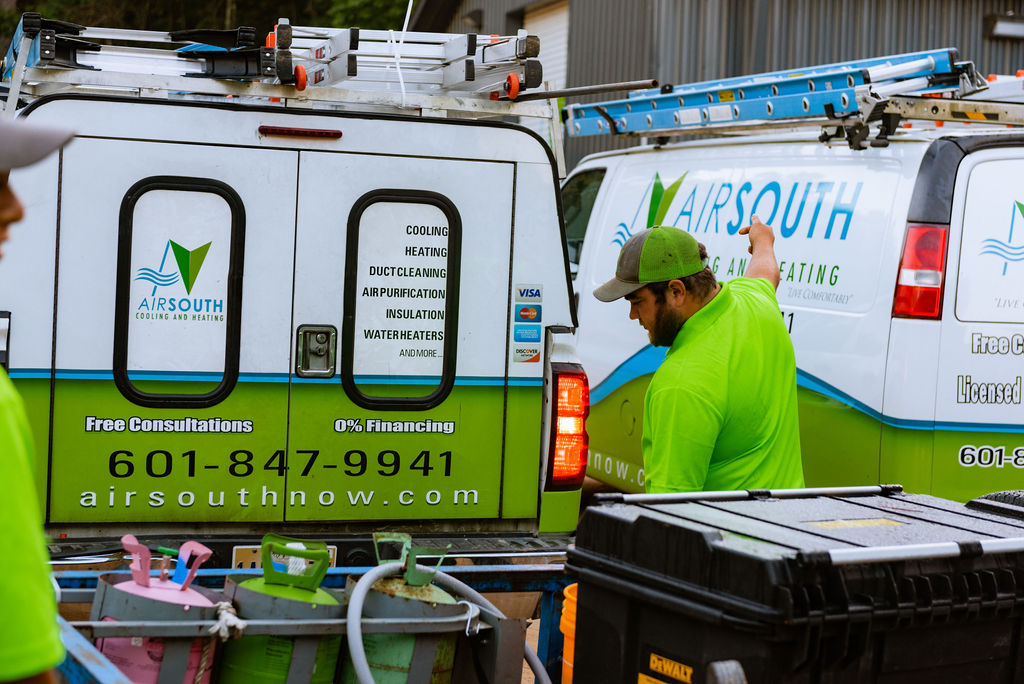 AirSouth Technicians Loading Trucks